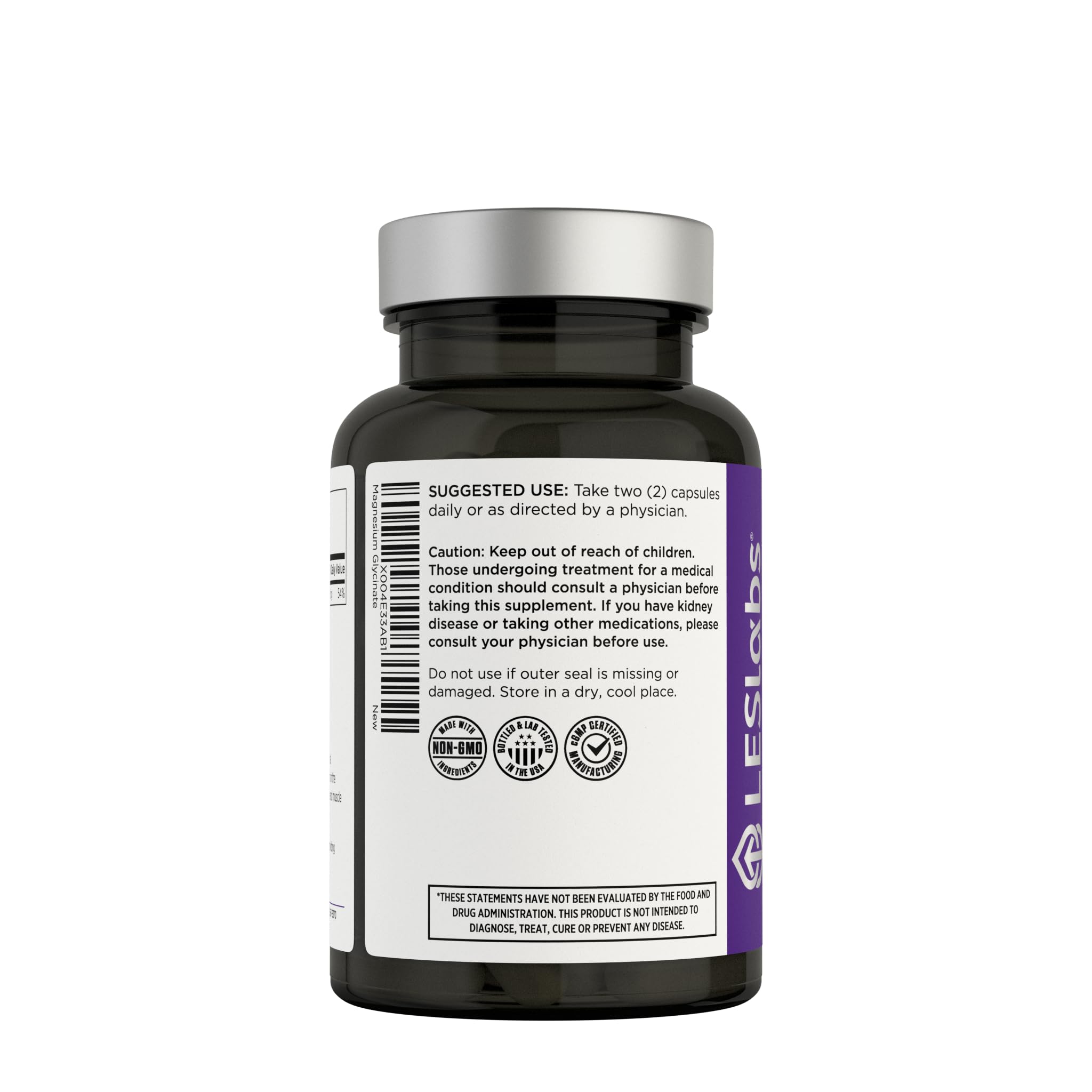 LES Labs Magnesium Glycinate – Supports Restful Sleep, Heart Health, Stress Relief, Metabolism, Nerve & Muscle Function, Gentle on The Digestive System – Non-GMO Supplement – 120 Capsules LES LabsAu supplements