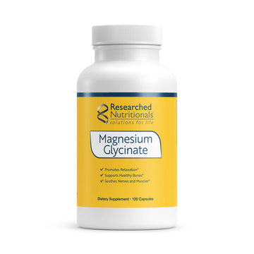 Researched Nutritionals Magnesium Glycinate Capsules - 125mg High Absorption Magnesium Glycinate Supplement to Support Healthy Bones and Energy Production - Vegan & Non-GMO (120 Capsules) Researched NutritionalsAu supplements