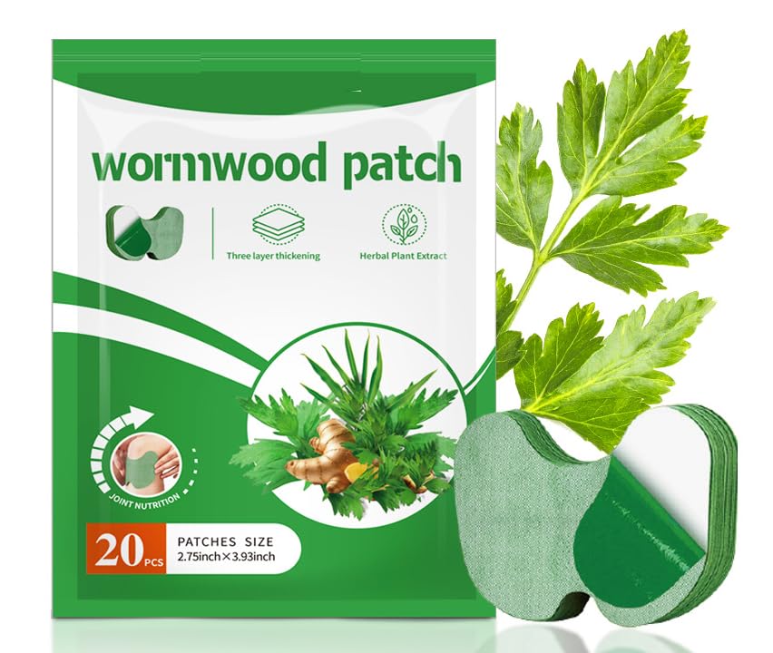 NiTa HyHy Wormwood Knee Pain Patches,Herbal Knee Patches for Pain Relief Extra Strength,Sciatica Pain Relief,for Knee, Back, Neck, Shoulder,20 Count NiTa HyHyAu supplements