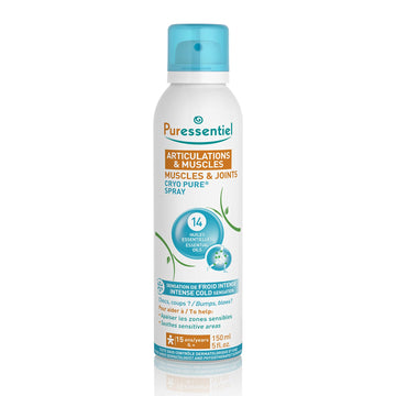 Puressentiel Muscles and Joints Cryo Pure Spray - Natural Menthol and Essential Oils Soothe Muscle Stiffness - Long Lasting Cooling Sensation - 5 oz PuressentielAu supplements