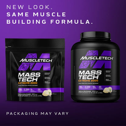 Muscletech Mass Gainer Mass-Tech Extreme 2000, Muscle Builder Whey Protein Powder MuscleTechUS supplements