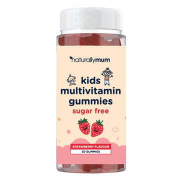 NaturallyMum Kids Multivitamin Gummies | for Children | Vegan Friendly | 30 Chewable Gummies | with Vitamins A, D, E, B6, B12, C | NaturallyMumAu supplements
