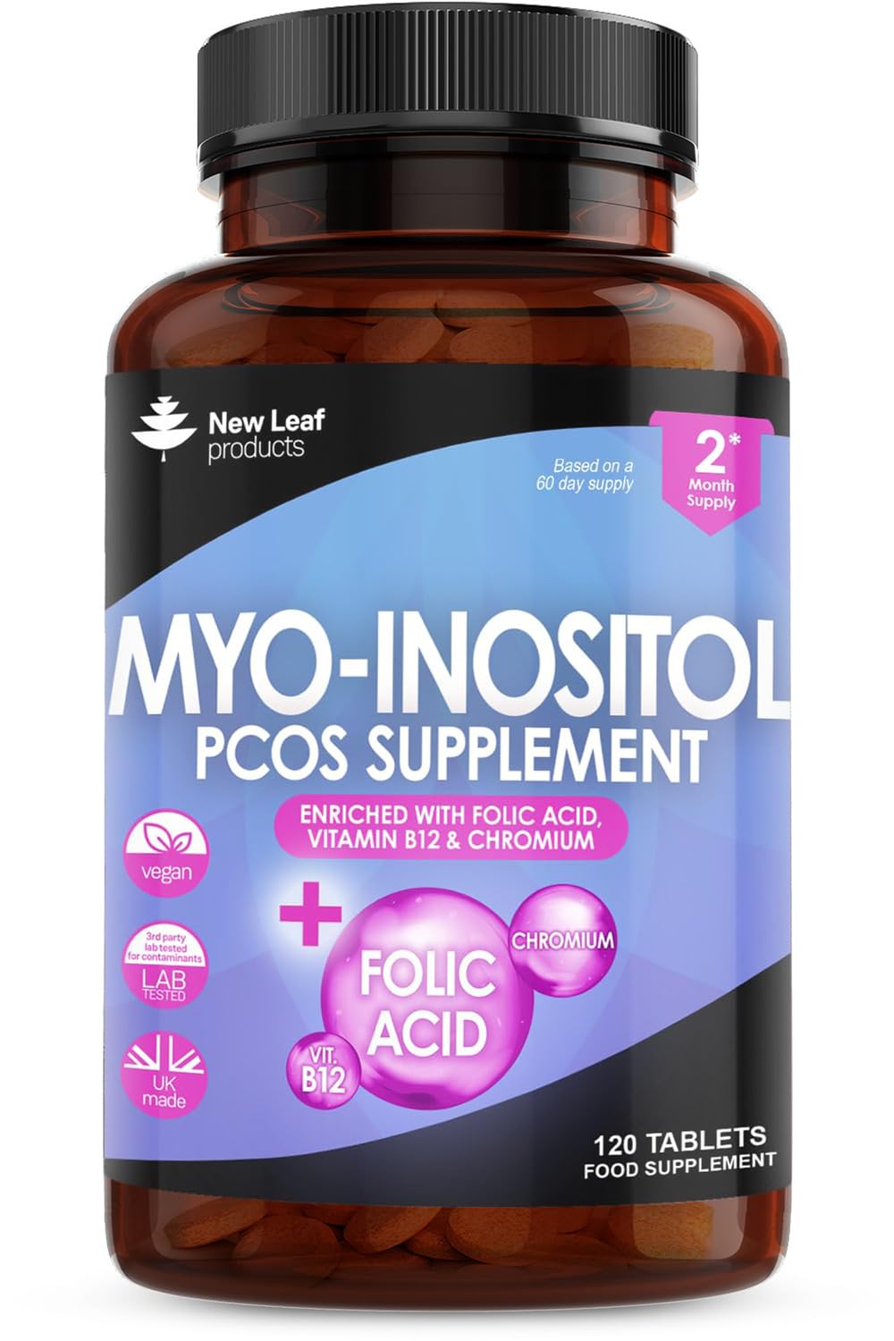 Myo-Inositol PCOS Supplement - Myo Inositol Tablets PCOS Supplement Enriched NEW LEAF PRODUCTSUS supplements