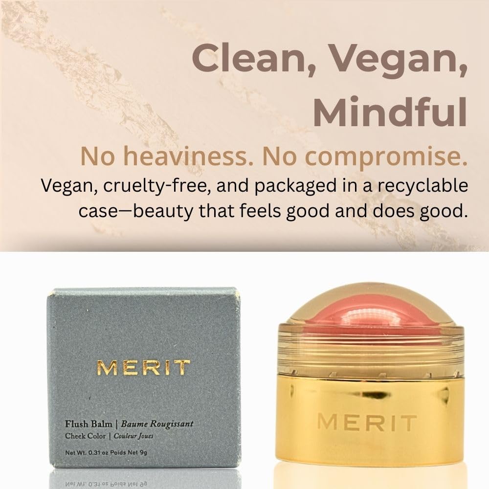 MERIT Flush Balm Cream Blush – Lusitano Soft Peach | Hydrating Radiant Cheek & Lip Tint Stick with Vitamin E | Lightweight, Buildable, Vegan & Cruelty-Free Blush MeritAu supplements