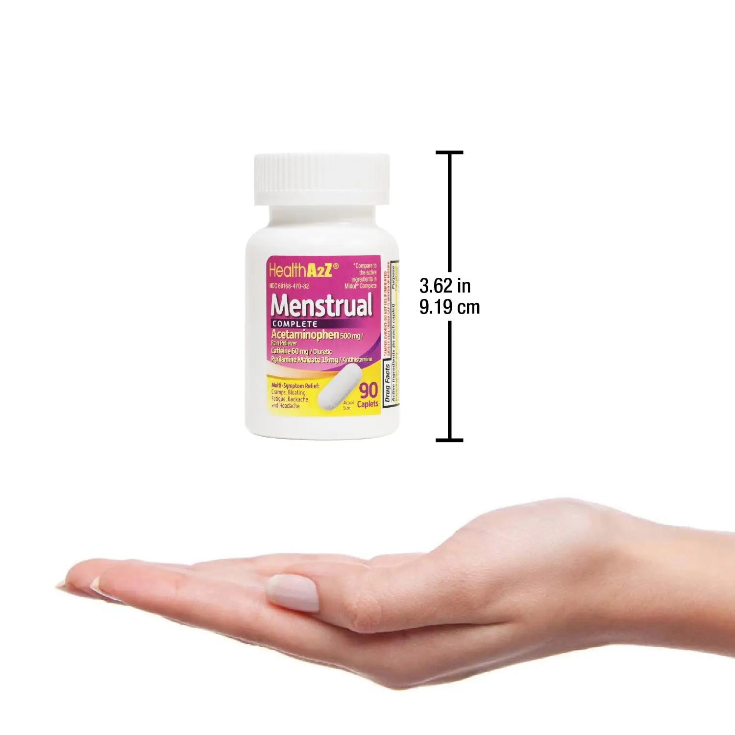 HealthA2Z® Menstrual Complete Pain Relief Tablets | Relieves Cramps, Bloating, Fatigue, Backache & Headache (90 Counts) HealthA2ZAu supplements