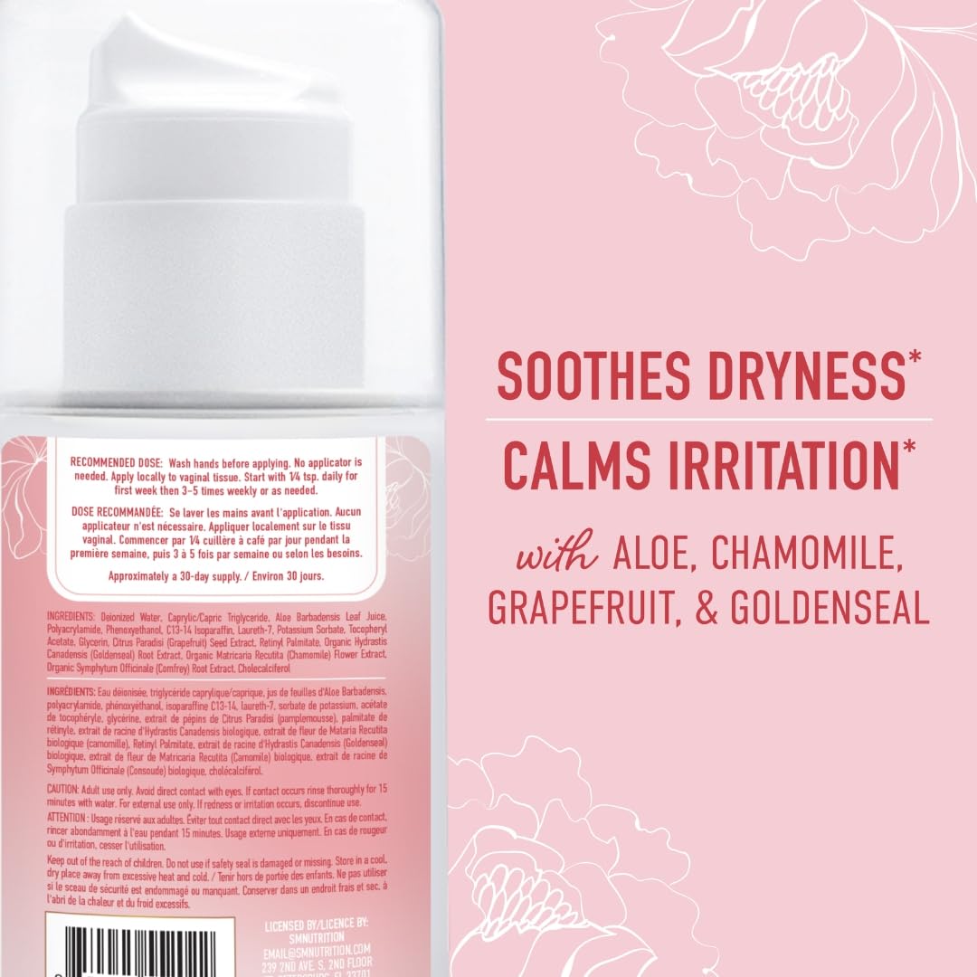 Vulva Rescue Moisturizer Cream | 3oz. PUMP | Soothes Vaginal Itch & Dryness | No Estrogen or Fragrance SMNutritionAu supplements