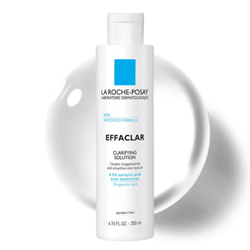 La Roche-Posay Effaclar Clarifying Solution Acne Toner with Salicylic Acid and Glycolic Acid
