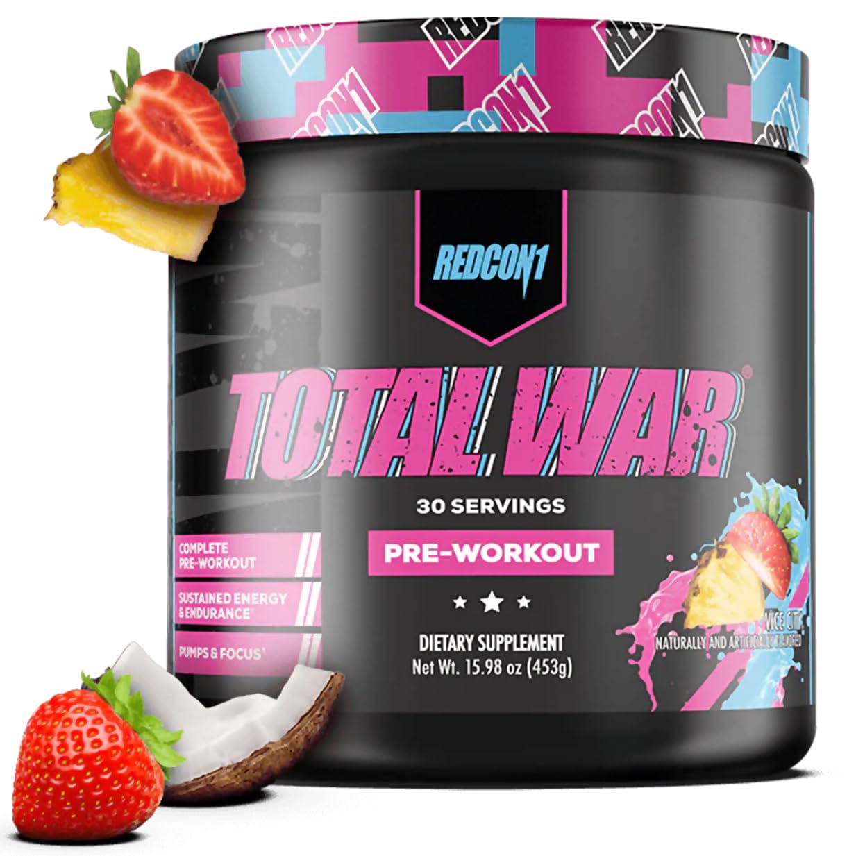 REDCON1 Total War Pre Workout - L Citrulline, Malic Acid, Green Tea Leaf Extract for Pump REDCON1Au supplements