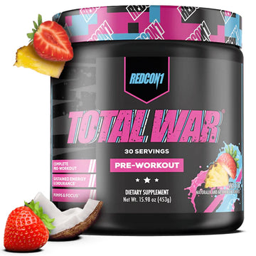 REDCON1 Total War Pre Workout - L Citrulline, Malic Acid, Green Tea Leaf Extract for Pump REDCON1Au supplements