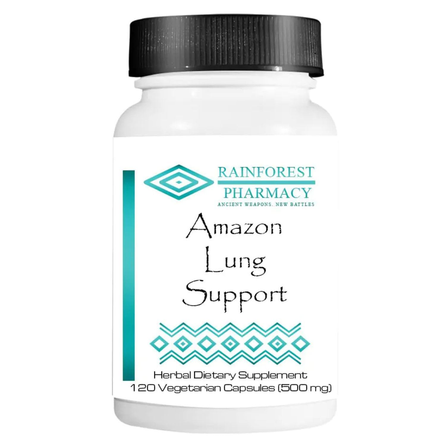Amazon Lung Support 500mg, 120 Vegetarian Capsules | Ecologically Wildcrafted Herbal Blend for Lung Support | Non-GMO Rainforest PharmacyAu supplements