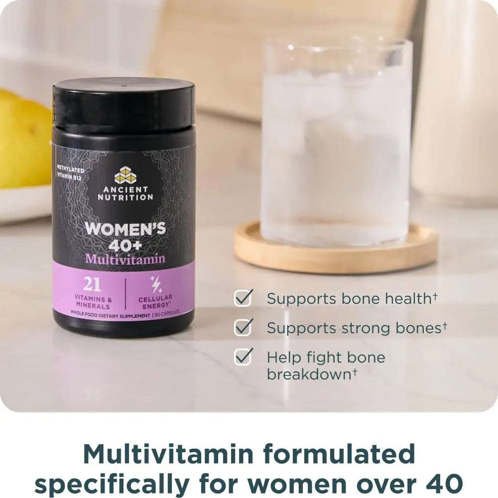 Ancient Nutrition Multivitamin for Women 40, Multi Vitamin and Immune Support with Vitamin D & C, 20 Vitamins and Minerals Ancient NutritionAu supplements