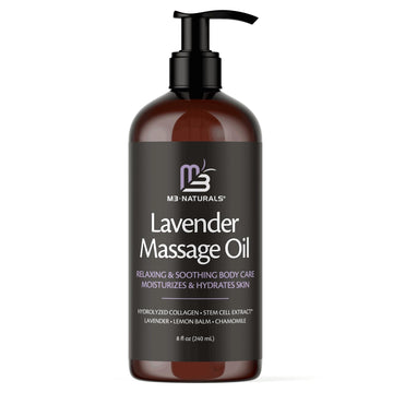 Lavender Massage Oil with Collagen and Stem Cells - Skin Tightening Massage Oil for Mass M3 NaturalsAu supplements