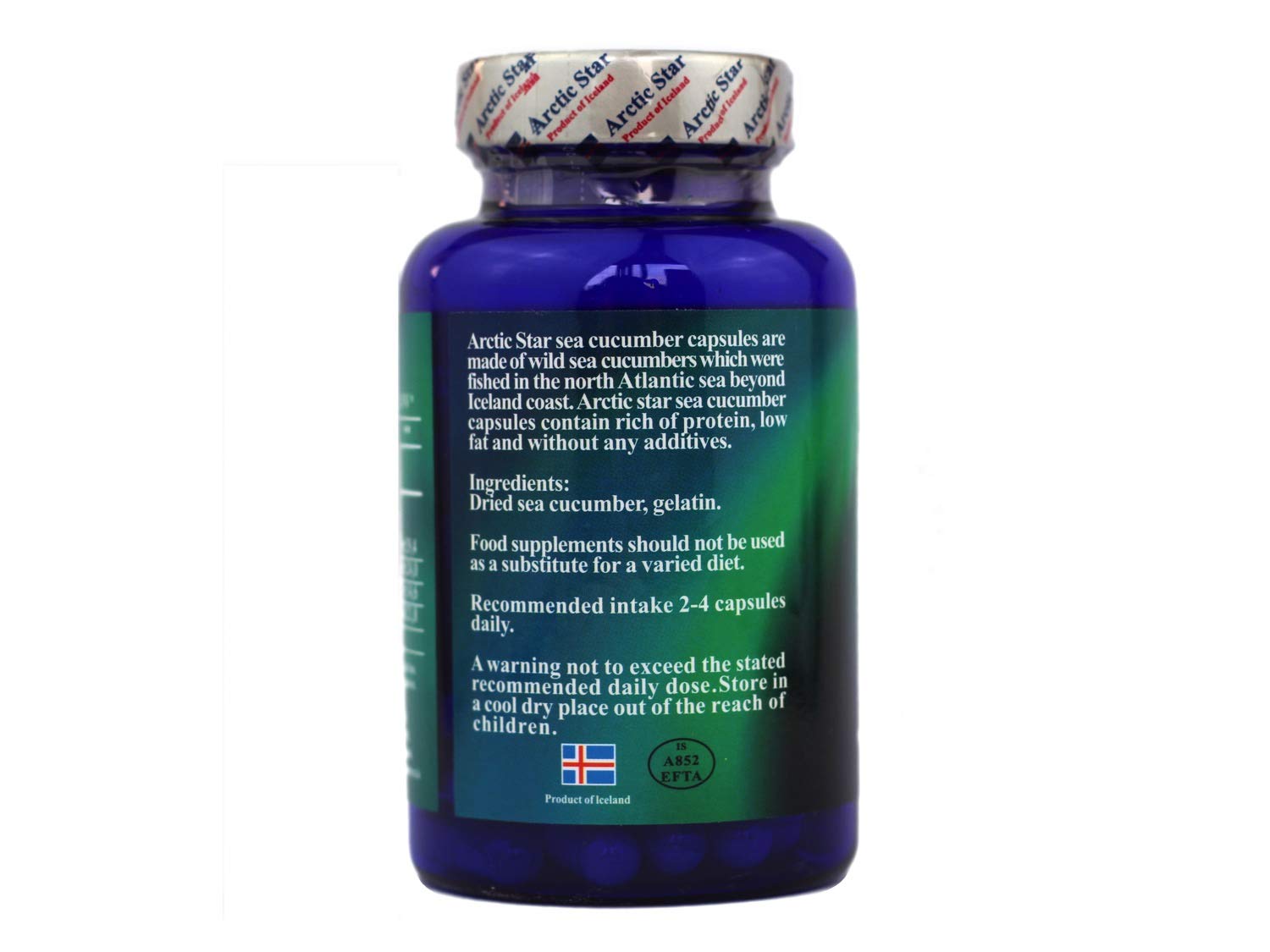 Arctic Star - Sea Cucumber Capsules - Natural Pure Iceland Atlantic Wild Caught Sea Cucumber Extract Supplement Pills - Joint Health t & Immune Health 400mg 80 Capsules/Bottle Arctic StarAu supplements