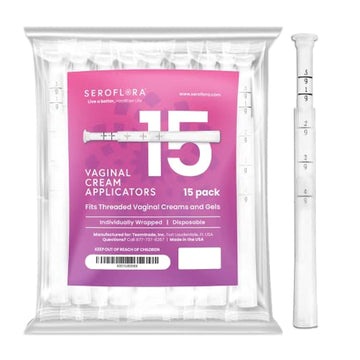 Seroflora Disposable Plastic Vaginal Applicators - Threaded End to Fit OTC Gels, Lubes or Creams Products SEROVERAAu supplements