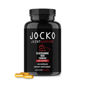 Jocko Fuel Joint Support Supplement - Glucosamine MSM for Joint Pain, Mobility, & Flexibility w/Turmeric & Boswellia (180 Capsules) Jocko FuelAu supplements