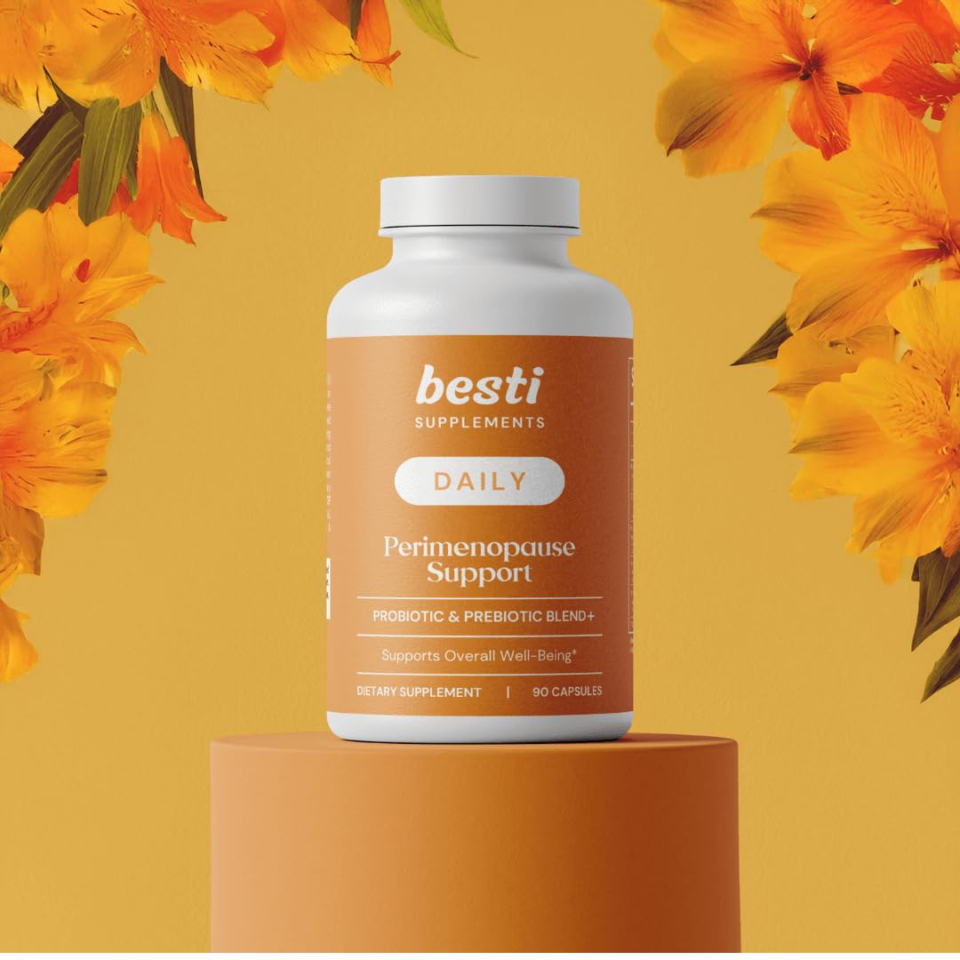 Besti Supplements Daily Perimenopause Support – Probiotic & Prebiotic Blend – Supports Overall Well-Being – 90 Capsules BestiAu supplements