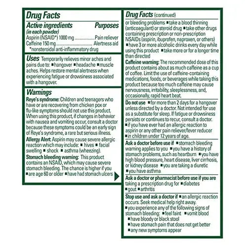 Goody's Hangover Powders, Fast Pain Relief & Boost of Alertness Berry Citrus, 4 ct (Pack of 1) Goody'sAu supplements