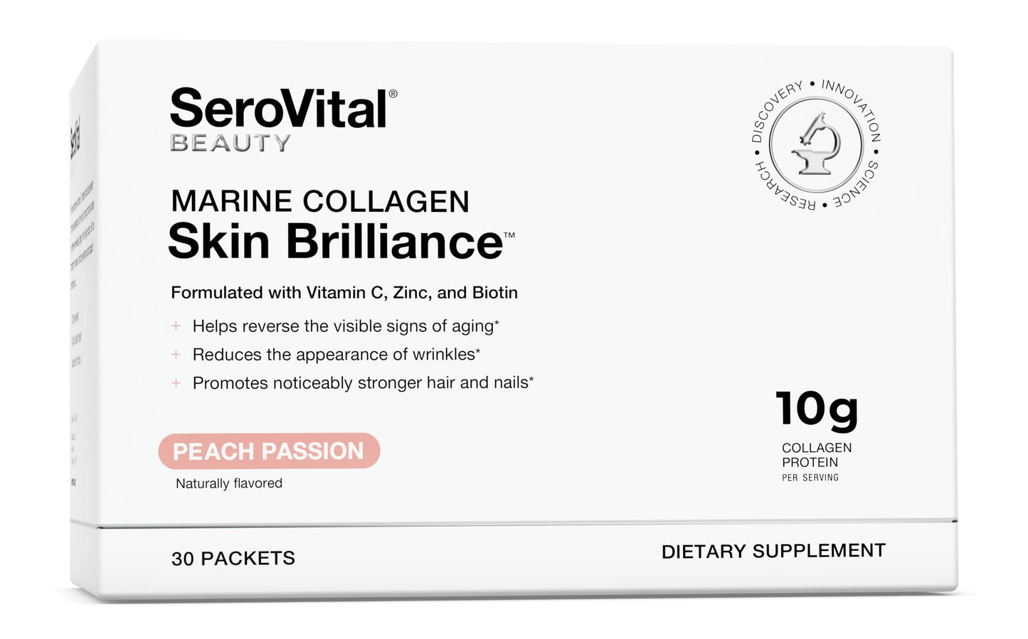 Serovital Skin Brilliance Marine Collagen – Hydrolyzed Marine Collagen Peptides SerovitalUS supplements