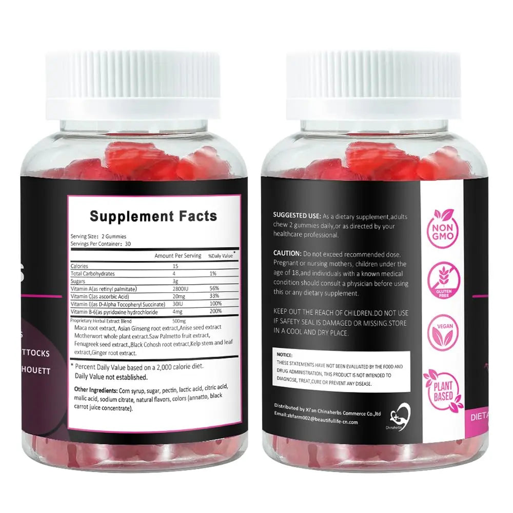 Aromlife BBL Gummies for Women, Pack of 3, Bear Shape Booty Gummies with Herbal Ingredients, BBL Vitamin Gummy with Fenugreek, Asian Ginseng, Motherwort, Saw Palmetto, Anise Seed & Vitamin C Aromlifenz supplements