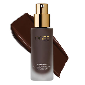 Ogee Complexion Perfecting Liquid Foundation - Lightweight Tinted Moisturizer For Face (Mahogany 14.5N - Deep Cocoa (Rich Undertones) - with Vitamin C & Jojoba Oil - Certified Organic & Made in USA OgeeAu supplements