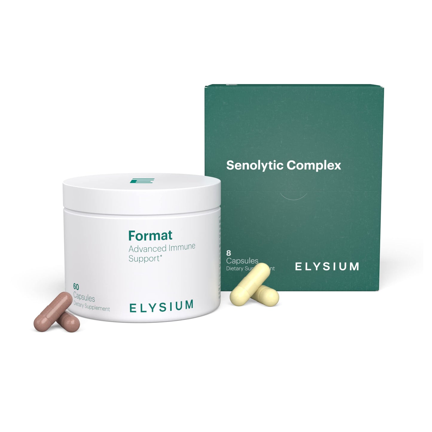 ELYSIUM Format Immune Support Supplement - Vitamin C Supplement, Immunity Support, Immune Defense, Intermittent Senolytic Complex Immune Support for Adults, Complete Immunity Supplement - 60ct ELYSIUMUS supplements