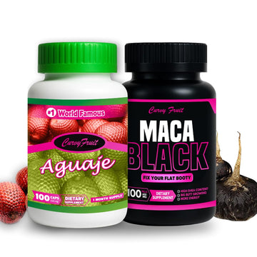 Maximum Booty Growth – Aguaje + Black Maca Pills for Women – Glute Volume Enhancer - Black Curvy Pack Curvy FruitAu supplements