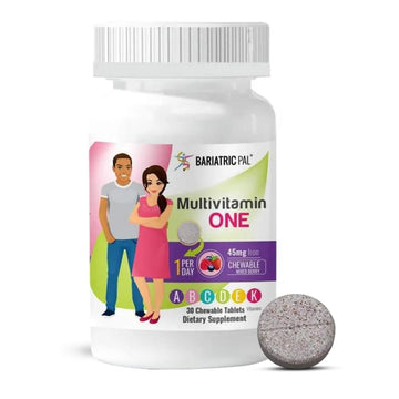 BariatricPal Multivitamin ONE 1 per Day! Bariatric Multivitamin Chewable with 45mg Iron - Mixed Berry (30 Count) BariatricPalAu supplements