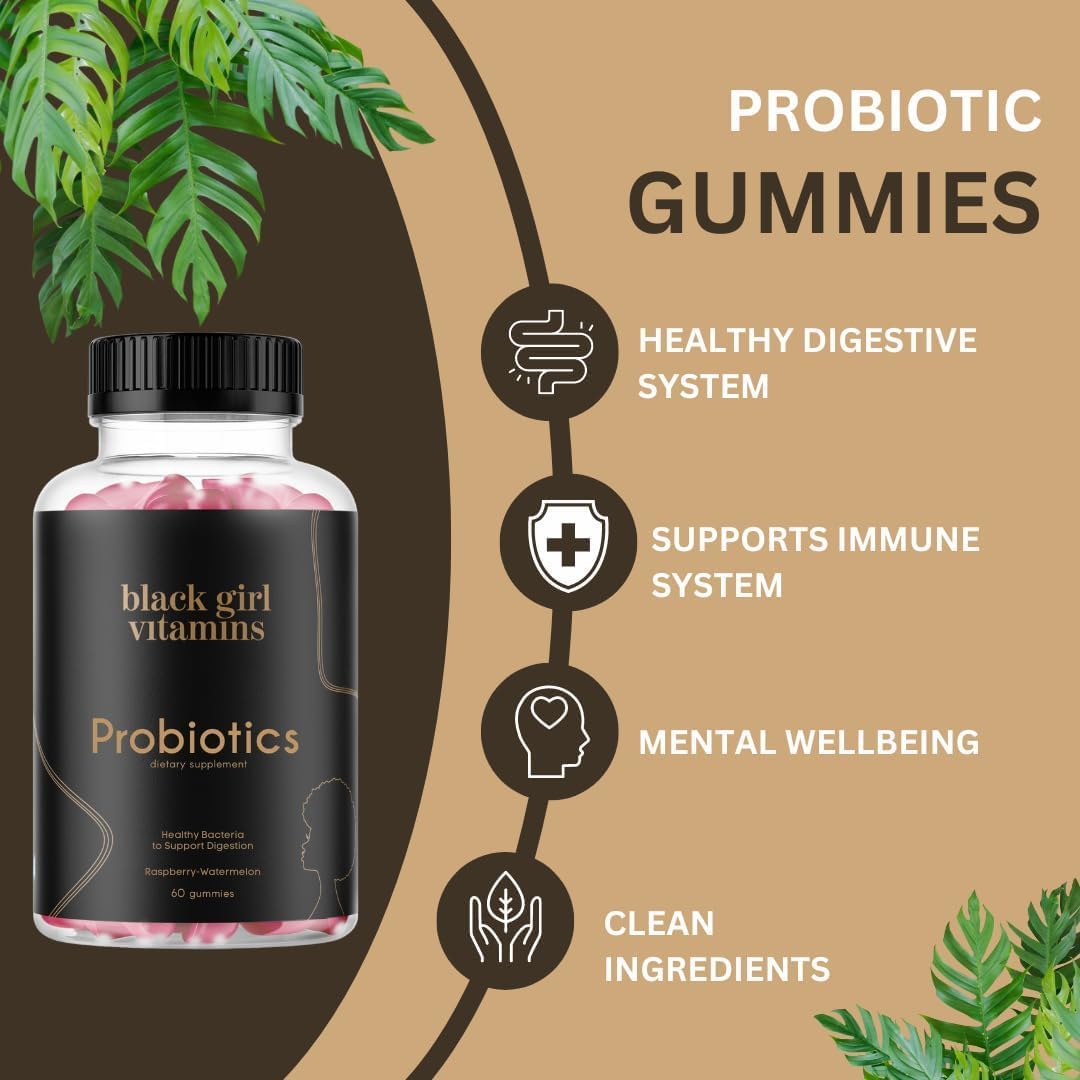 Black Girl Vitamins Complete Wellness Essentials - 30-Day Bundle with D3 Gummies, Probiotics, Hair-Skin-Nails + Sea Moss - 8 Key Nutrients for Immune, Skin & Energy Support Black Girl VitaminsAu supplements