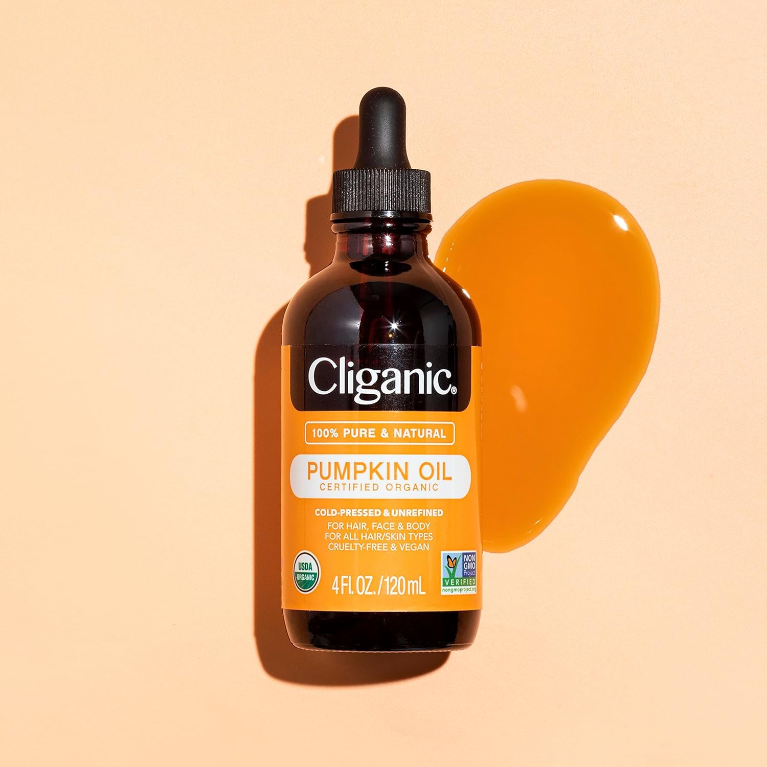 Cliganic Organic Pumpkin Seed Oil, 100% Pure - For Face & Hair | Natural Cold Pressed Unrefined CliganicAu supplements