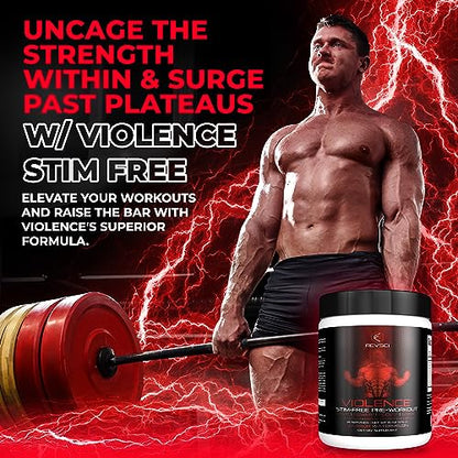 VIOLENCE Stim Free Pre Workout Powder by REVSCI, Precision Dosed Non Stim Preworkout Revolution ScienceUS supplements