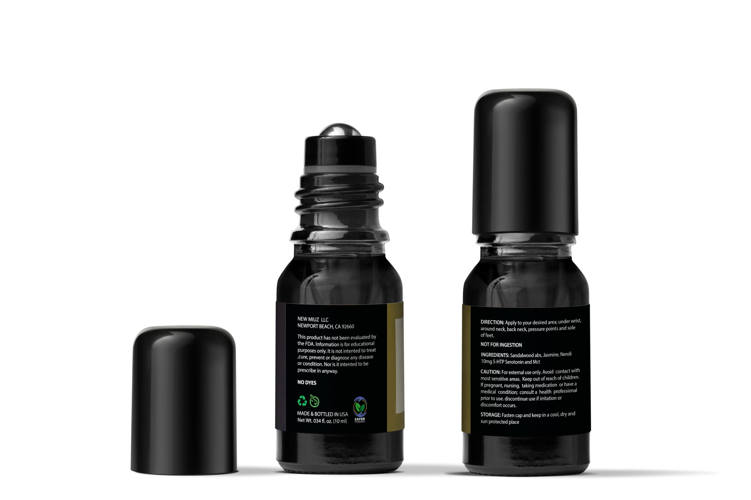 Calm Roll on Essential Oil Stress Relief Sandalwood Jasmine Destress Relaxation Calming Rolle New MiuzAu supplements