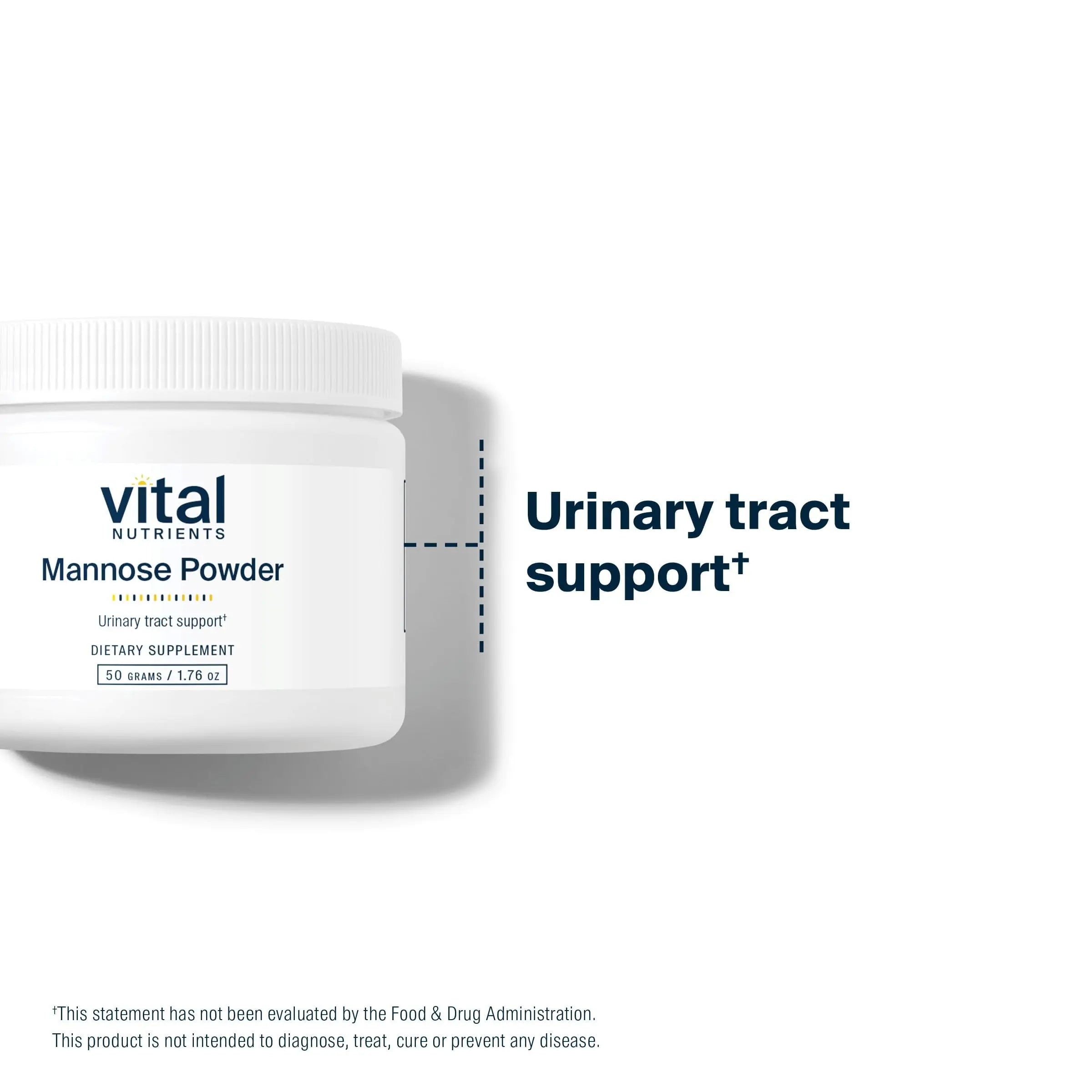 Vital Nutrients Mannose Powder 50g - Vegan D-Mannose Supplement for Urinary Tract and Bladder Support - Gluten, Dairy, Soy Free - Non-GMO - 25 Servings Vital NutrientsAu supplements