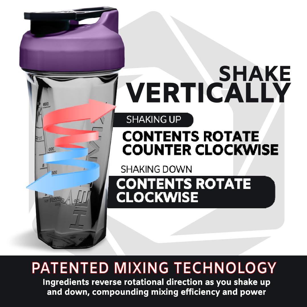 HELIMIX 2.0 Vortex Blender Shaker Bottle Holds upto 28oz | No Blending Ball or Whisk HELIMIXAu supplements
