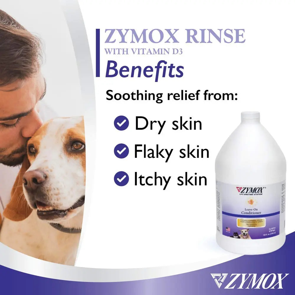 ZYMOX Leave-in Conditioner with Vitamin D3 for Cats & Dogs, 1gal Zymoxnz supplements