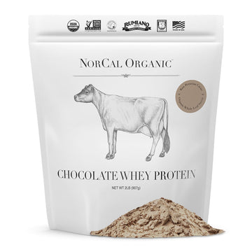 NorCal Organic Chocolate Whey Protein - 2lbs | 100% USA Grass-Fed, USDA Certified NorCal OrganicUS supplements