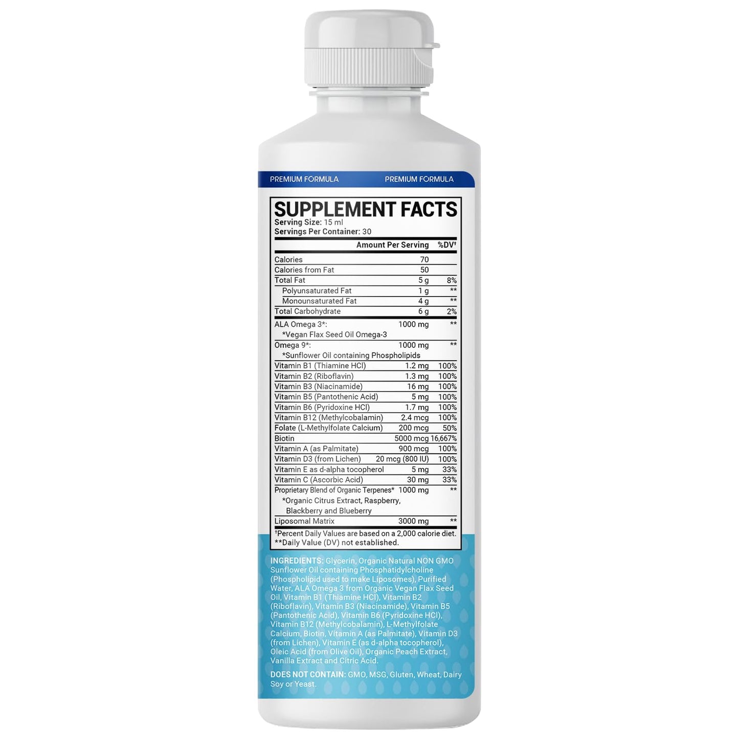 oppuland - Men's Multivitamin - Liquid Supplement - Liposomal Delivery - Daily Multi Vitamin with Biotin B Complex Omega-3 - Hair & Nail Support Vitamin oppulandUS supplements