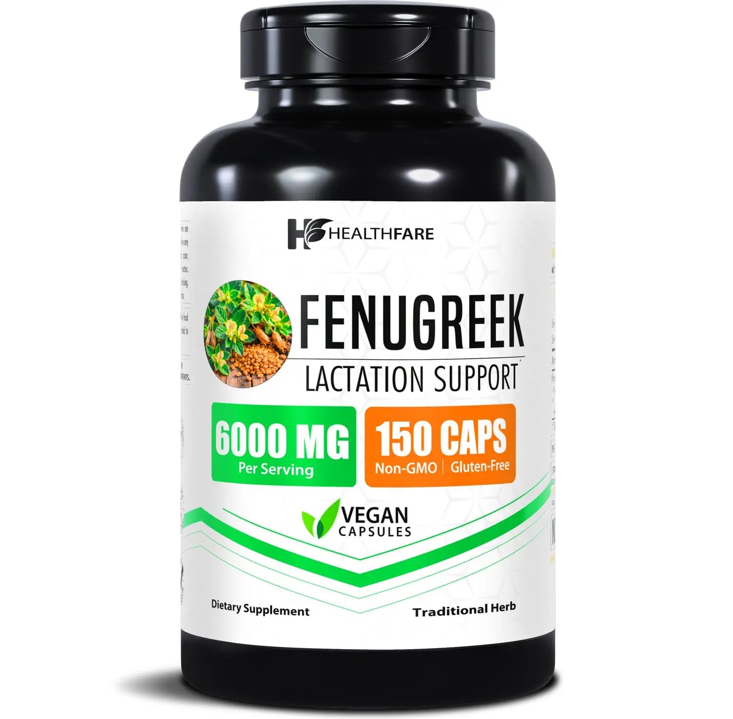 Healthfare Fenugreek Seed Extract 6000mg | 150 Vegan Capsules | Concentrated Herbal Supplement | Non-GMO, Gluten-Free | Made in USA HealthfareAu supplements