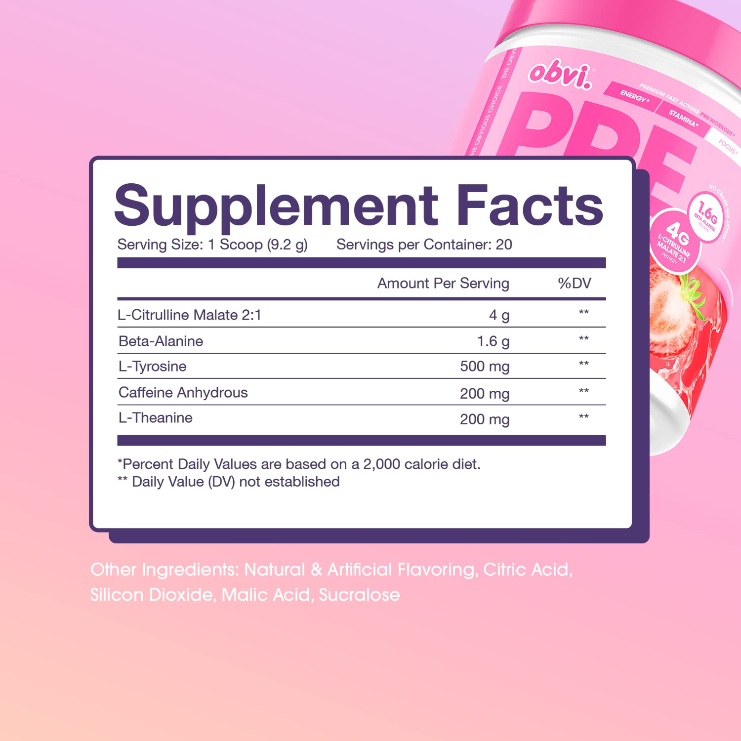 Obvi Pre Workout for Women, Preworkout, Designed for Energy, Stamina and Focus ObviAu supplements