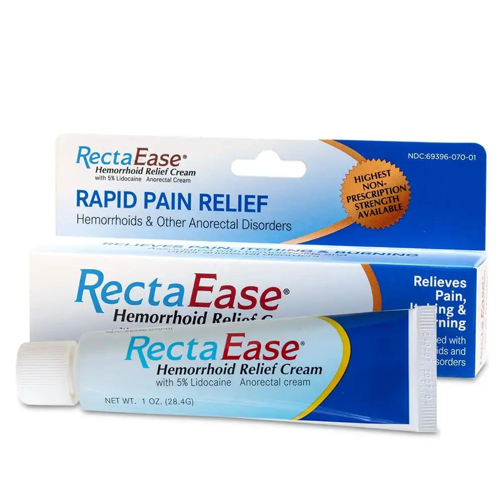 RectaEase 5% Lidocaine Hemorrhoid Topical Relief Cream, Rapid Numbing for Itching & Burning, Extra Strength Anorectal Treatment for Sensitive Areas, Advanced Formula for Fast Soothing Care, 1 oz Tube RectaEaseAu supplements