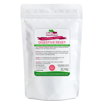 Life's Healthiest Digestive Reset Whole Food Therapy Powder Blend - 100% bioavailable nutrients from Whole Food. Organic, Plant-Based, Non-GMO, Clean and raw. 60 Servings. The Beet LadyAu supplements