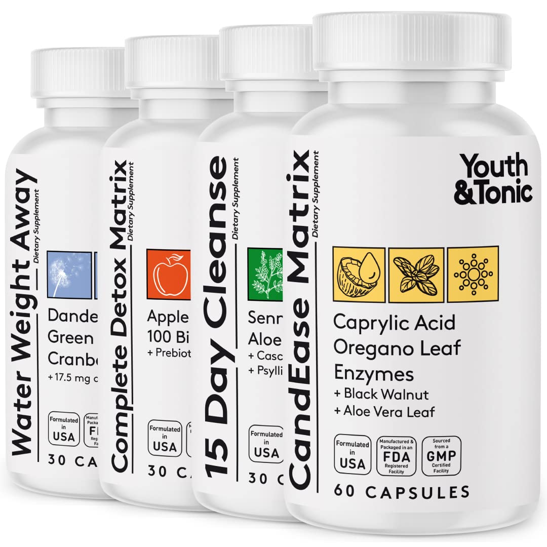 Youth & Tonic Complete Body Detox for Cleanse, Normal Acidity Gut Level and Water Youth & TonicUS supplements