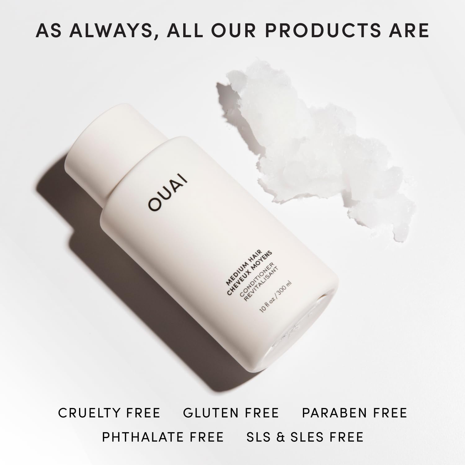 OUAI Medium Conditioner Refill - Hydrating Hair Conditioner with Coconut Oil, Babassu Oil, and Keratin - Strengthens, Repairs and Adds Shine - Paraben and Phthalate Free Hair Care Products (32 Oz) OUAIAu supplements