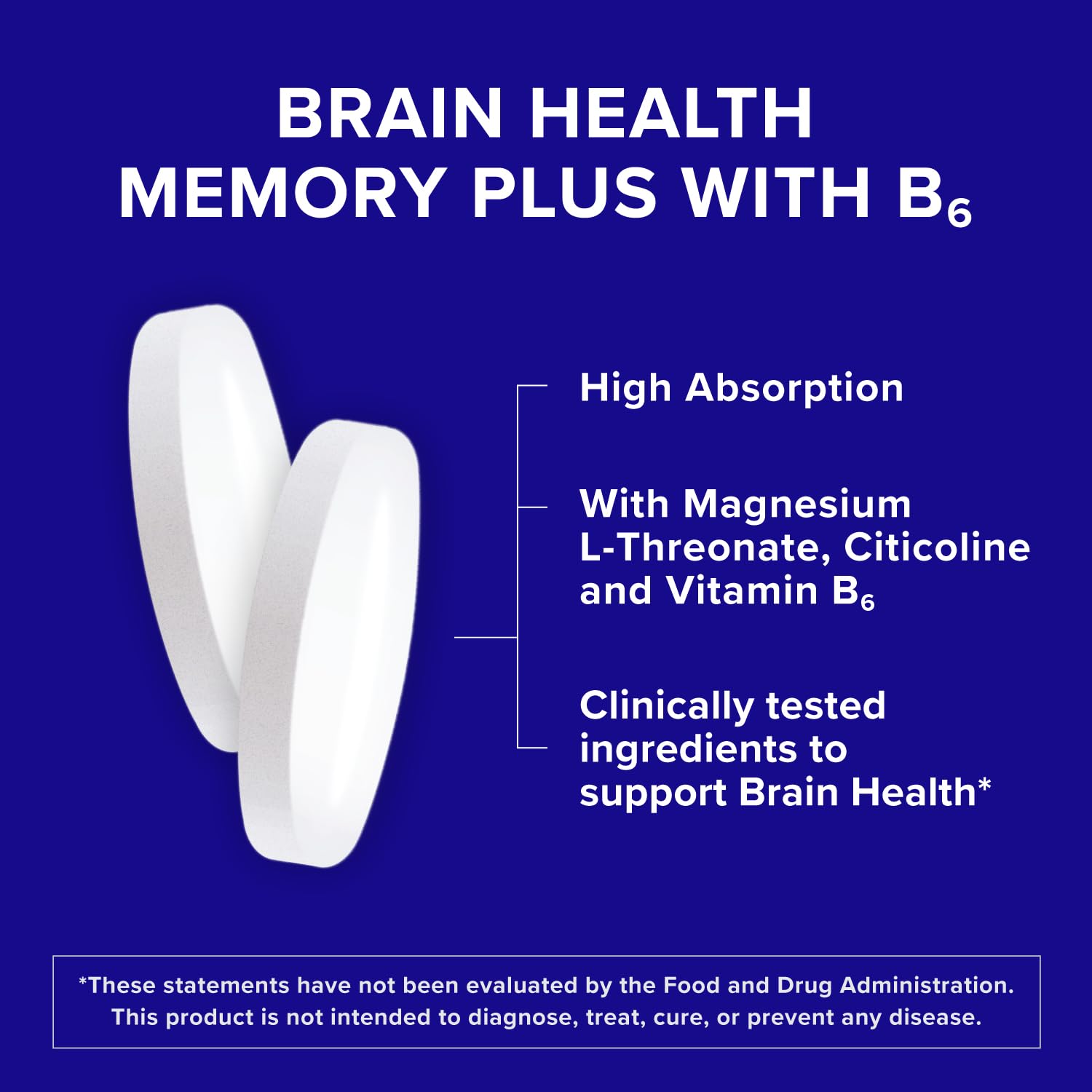 Qunol Brain Health Memory Plus with B6, Magnesium L-Threonate & Citicoline, Clinically Tested Ingredients to Improve Memory, Focus, Attention and Productivity, 90 Count QunolAu supplements