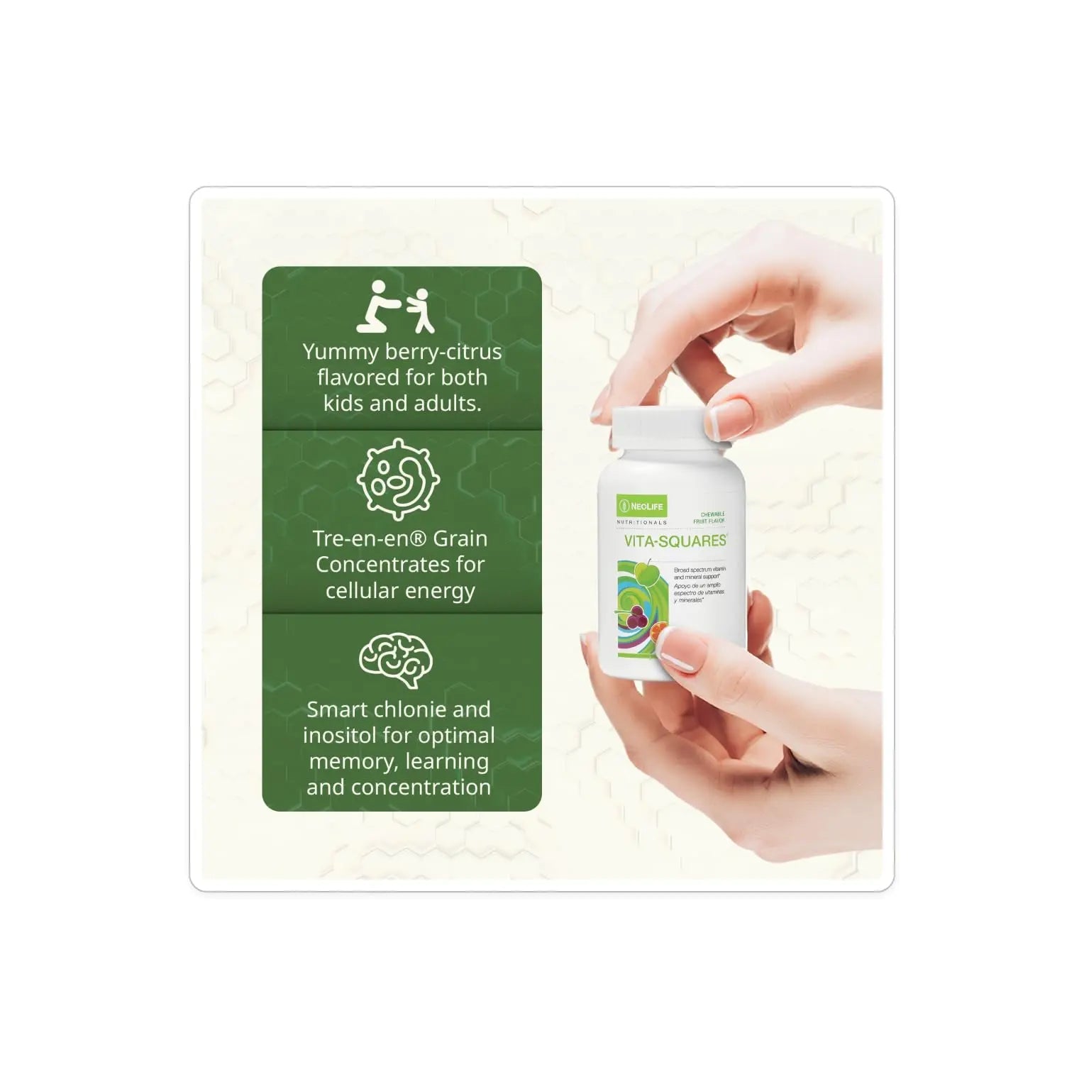 NeoLife Vita-Squares - Chewable Multivitamin for Kids, 18 Essential Vitamins & Minerals, Iron, Zinc, Vitamin D3, B-Complex NeoLifeAu supplements