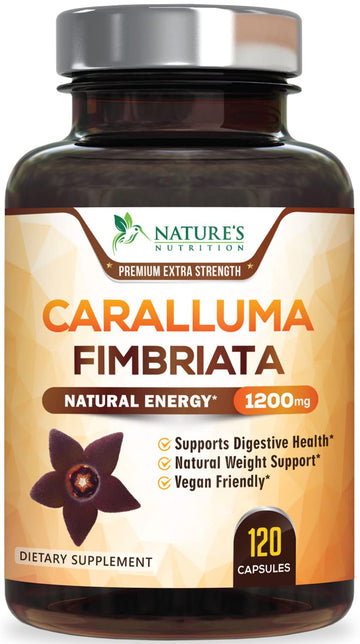 Pure Caralluma Fimbriata Extract Highly Concentrated 1200mg - Natural Endurance Support Nature's NutritionUS supplements