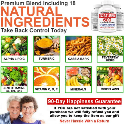 Sciatica Supplement with 600 mg Alpha Lipoic Acid - Sciatic Nerve Support NuturnaUS supplements