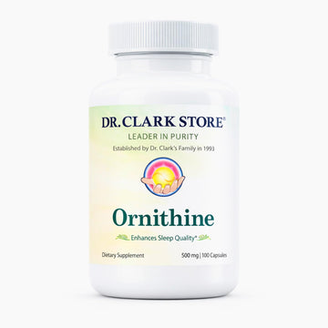 Dr Clark Ornithine Dietary Supplement - Gluten Free, Natural Sleep Aid, Promotes Protein Metabolism, Cleansing and Detoxification, 500mg, 100 Gelatin Capsules Dr Clark StoreAu supplements
