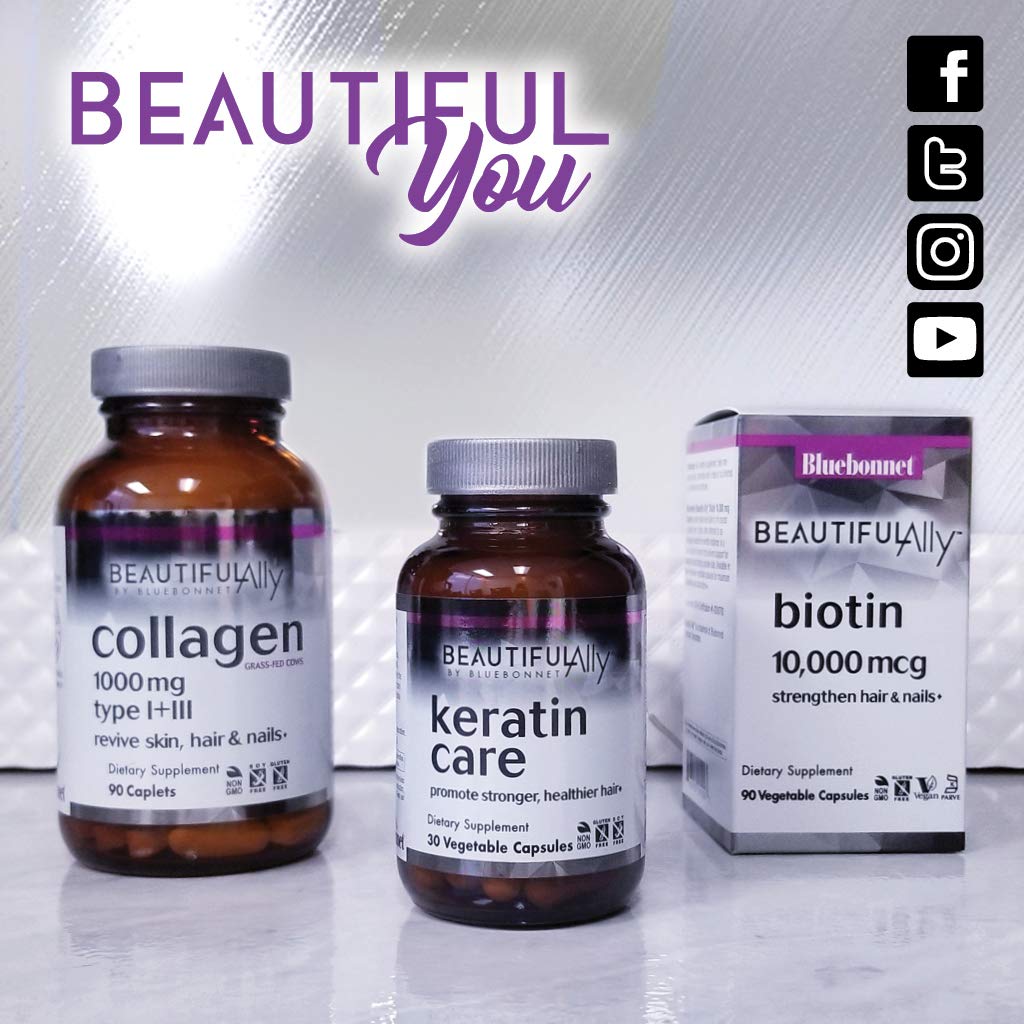 Bluebonnet Nutrition Beautiful Ally Keratin Care, Beauty Nutrient, Best for Hair, Strengthen and Revitalize Hair*, Non GMO, Gluten Free, Soy Free, Milk Free, 30 Vegetable Capsules, 30 Servings BlueBonnetAu supplements