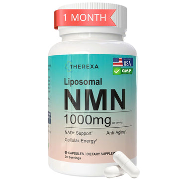 NMN Supplement 1000mg Pure - Liposomal NMN for NAD+ Supplement, Tested in USA, 60 Capsules THEREXAAu supplements