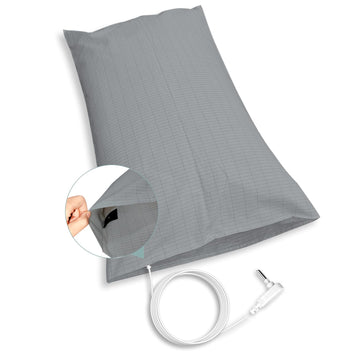 Grounding Pillowcase Silver Fiber Grounding Pillow Case 20 * 30in with Conductive Cord CHIAOCHUTTYAu supplements